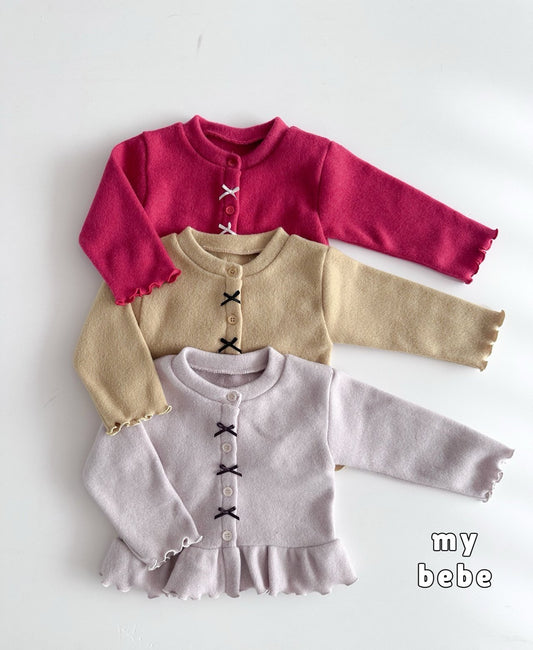 [PRE-ORDER] Winter Frill Ribbon Cardigan