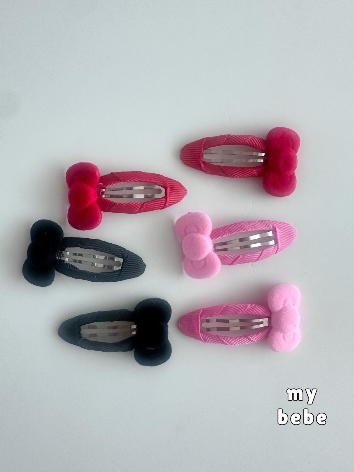 [PRE-ORDER] Cute Velvet Ribbed Hair Pin Set