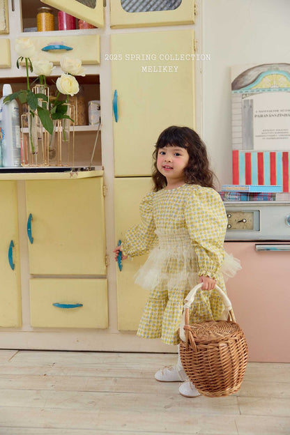 Check Floral Dress [S(2-3yr)]