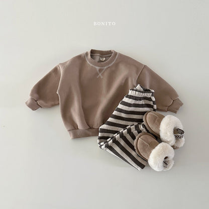 Stripe Jogger Pants [Brown/S(2-3yr)]
