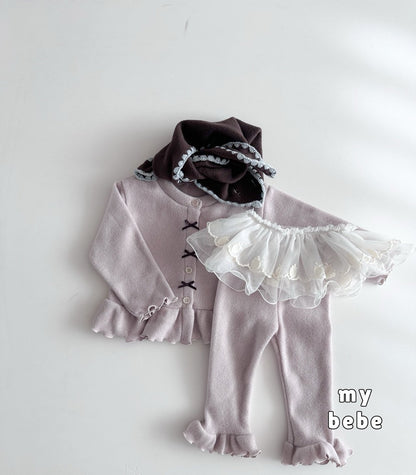 [PRE-ORDER] Winter Frill Ribbon Cardigan