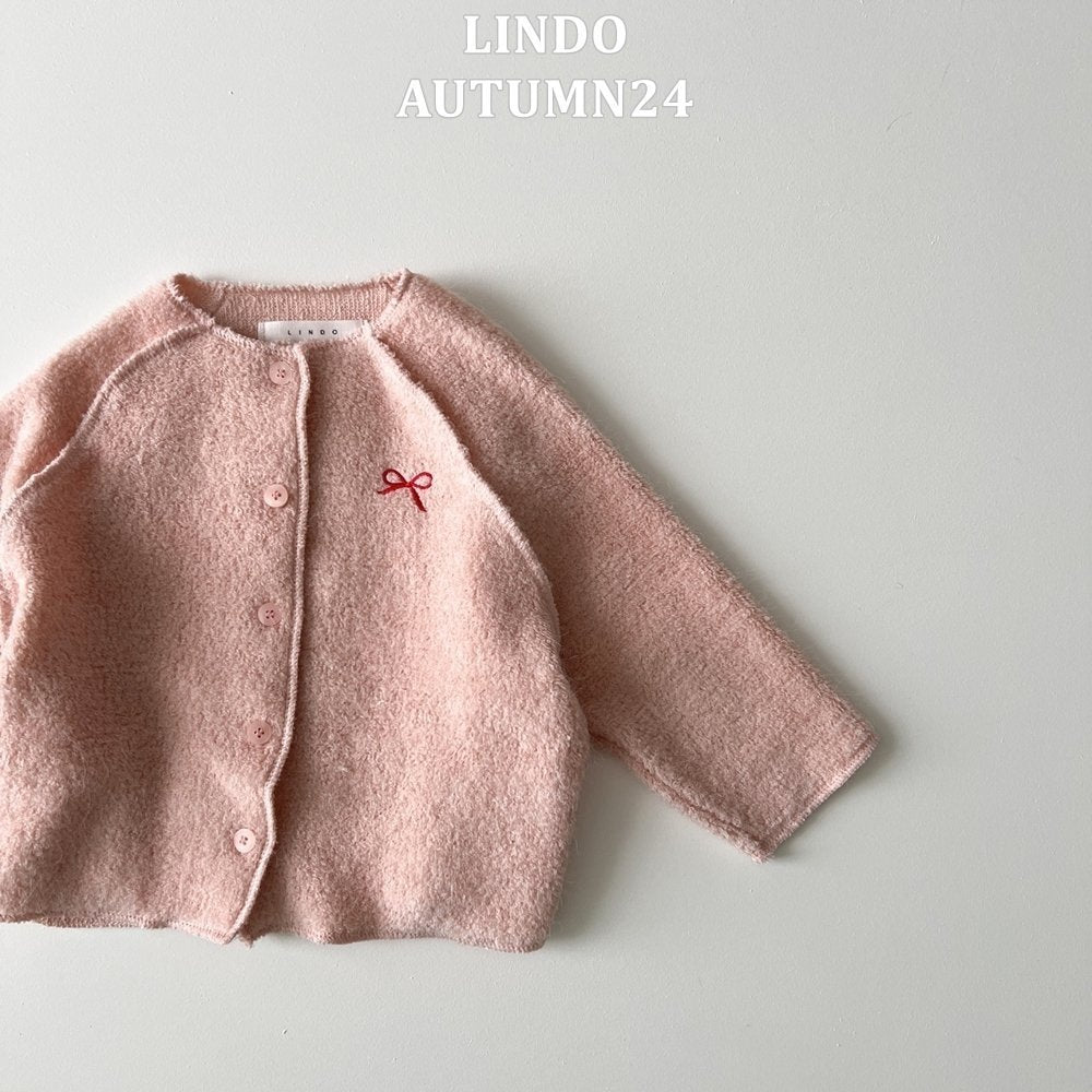 Mini Ribbon Cardigan [Pink/M(3-4yr)]