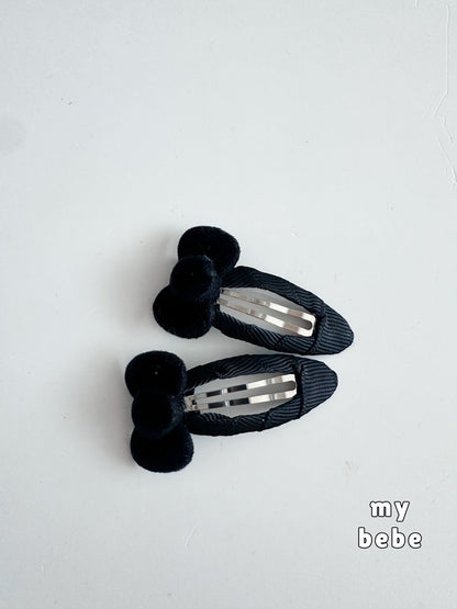 [PRE-ORDER] Cute Velvet Ribbed Hair Pin Set