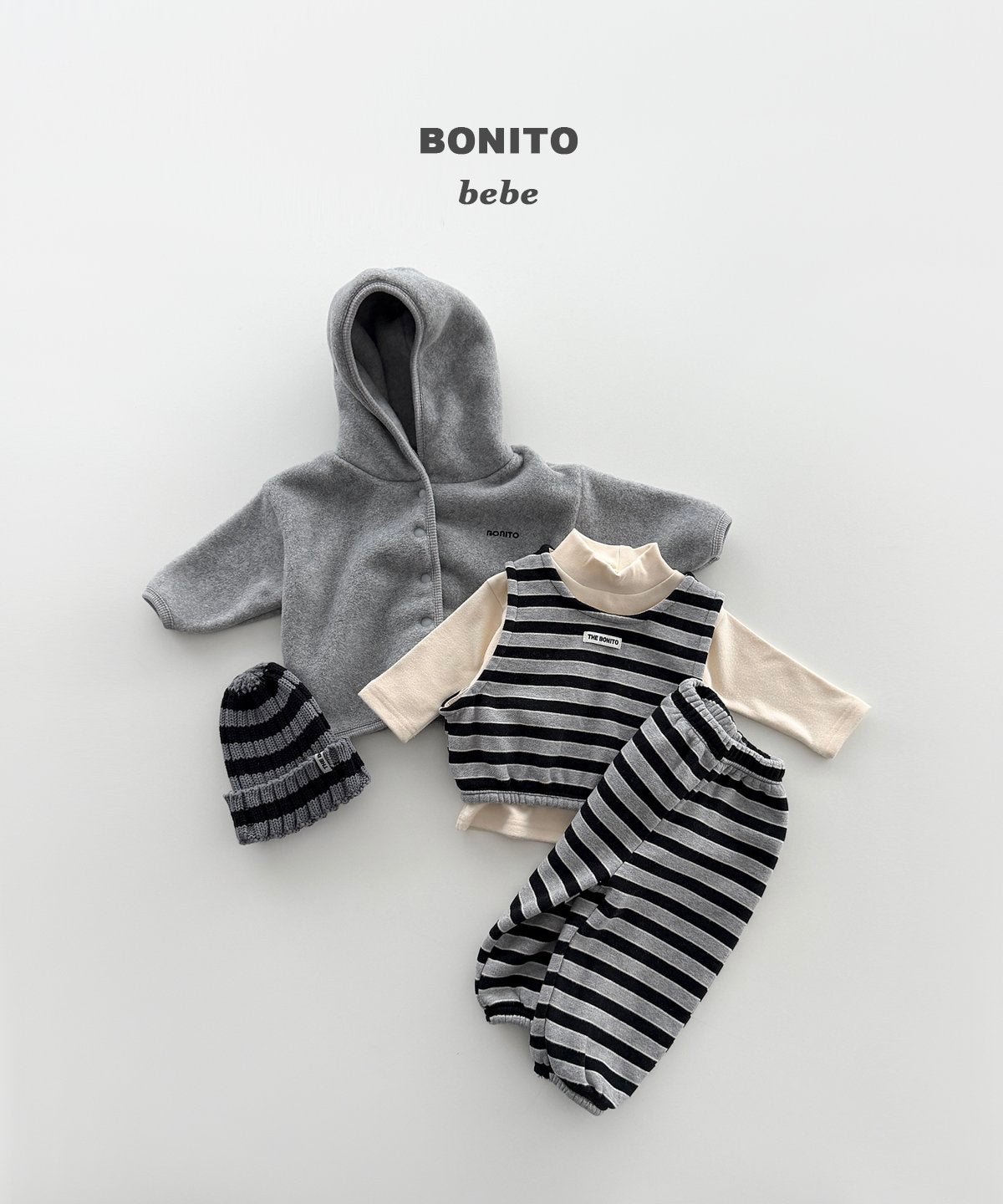 [PRE-ORDER] Baby Stripe Vest Bottom Set