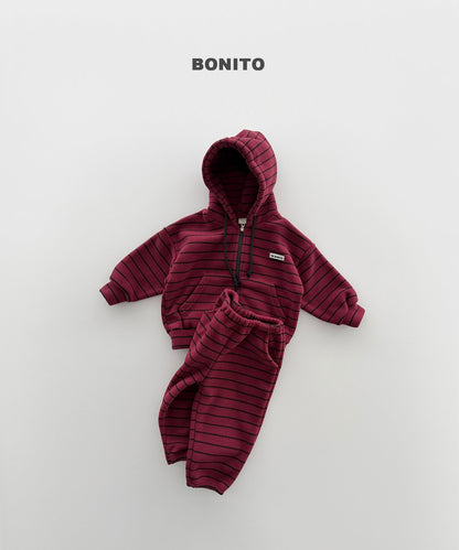 [PRE-ORDER] We Stripe Hoodie Jacket Bottom Set