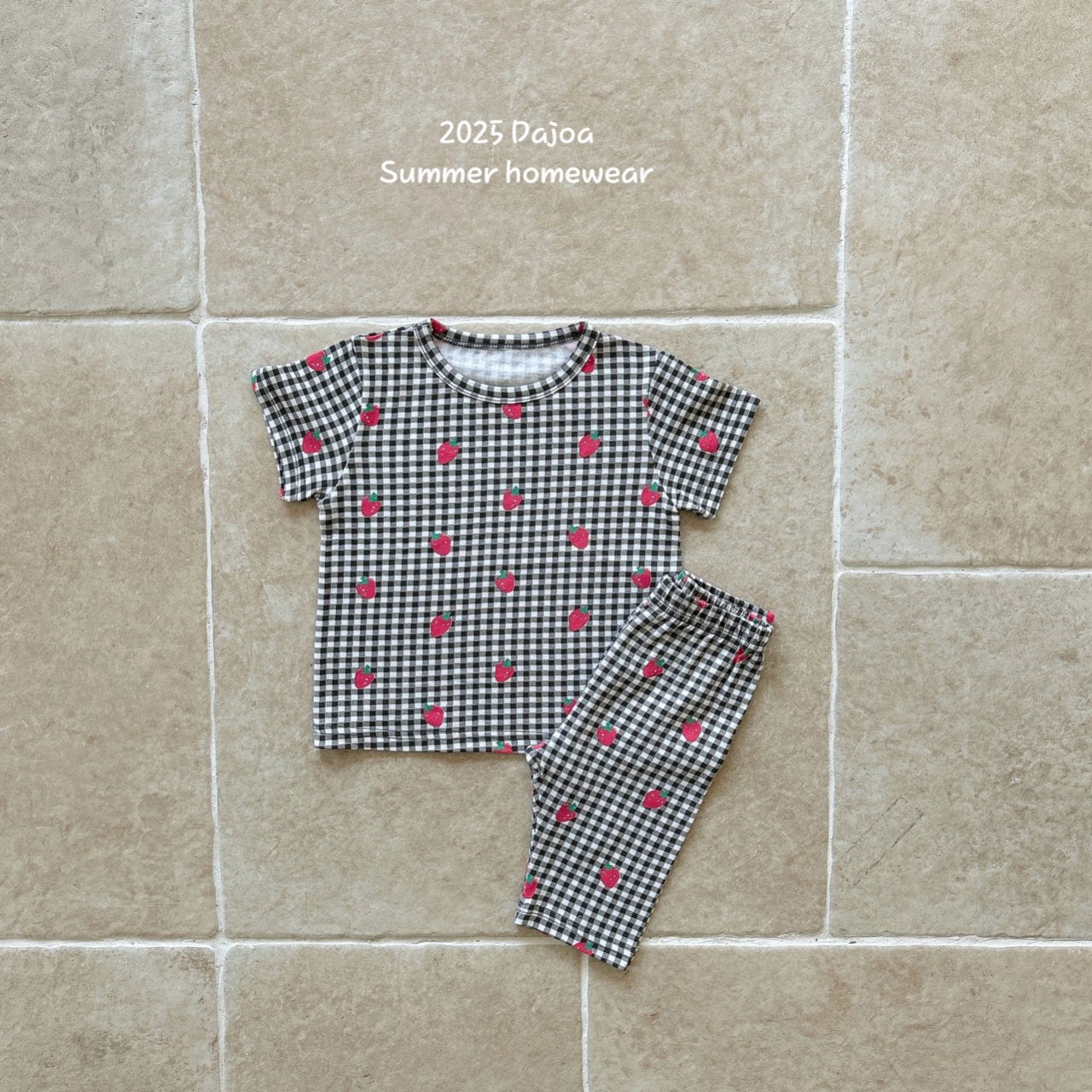 [PRE-ORDER] Check Strawberry Home Wear Set