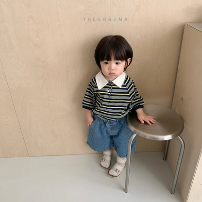 [PRE-ORDER] Pong Pong Stripe Collar T-Shirts