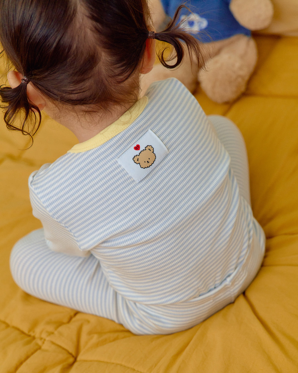 Vanilla Latte Home Wear Set [Blue/Yellow/XL(4-5yr)]