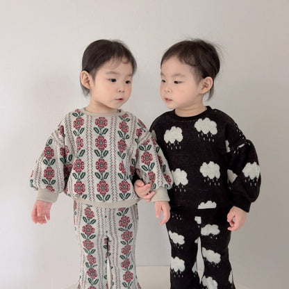 [PRE-ORDER] Knit Top Boot-Cut Pants Set