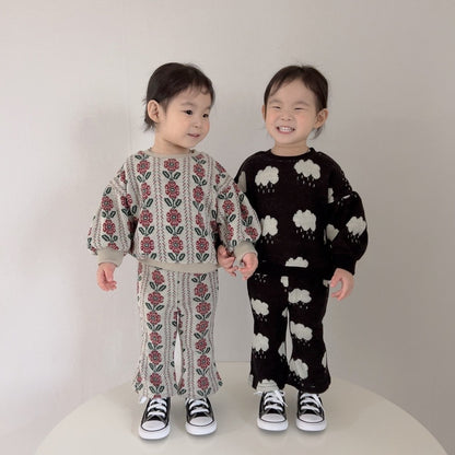 [PRE-ORDER] Knit Top Boot-Cut Pants Set