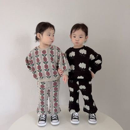 [PRE-ORDER] Knit Top Boot-Cut Pants Set