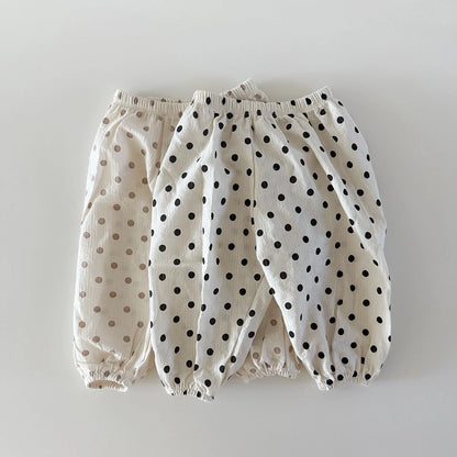 Summer Sausage Pants [Blue Heart, Beige Dot/100/M(3-4yr)]