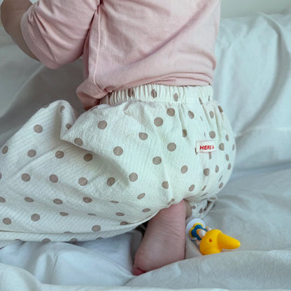 Summer Sausage Pants [Blue Heart, Beige Dot/100/M(3-4yr)]
