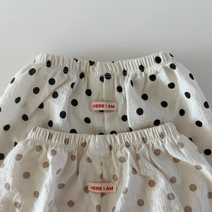 Summer Sausage Pants [Blue Heart, Beige Dot/100/M(3-4yr)]