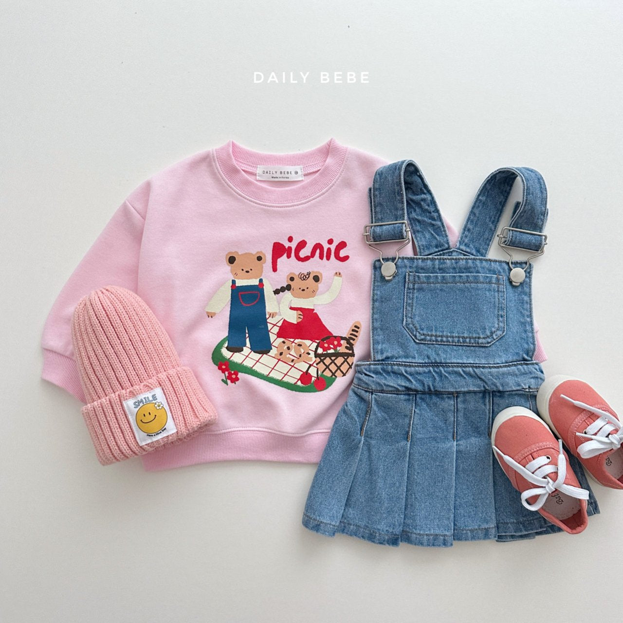 Denim Suspender Skirt [L(4-5yr)]