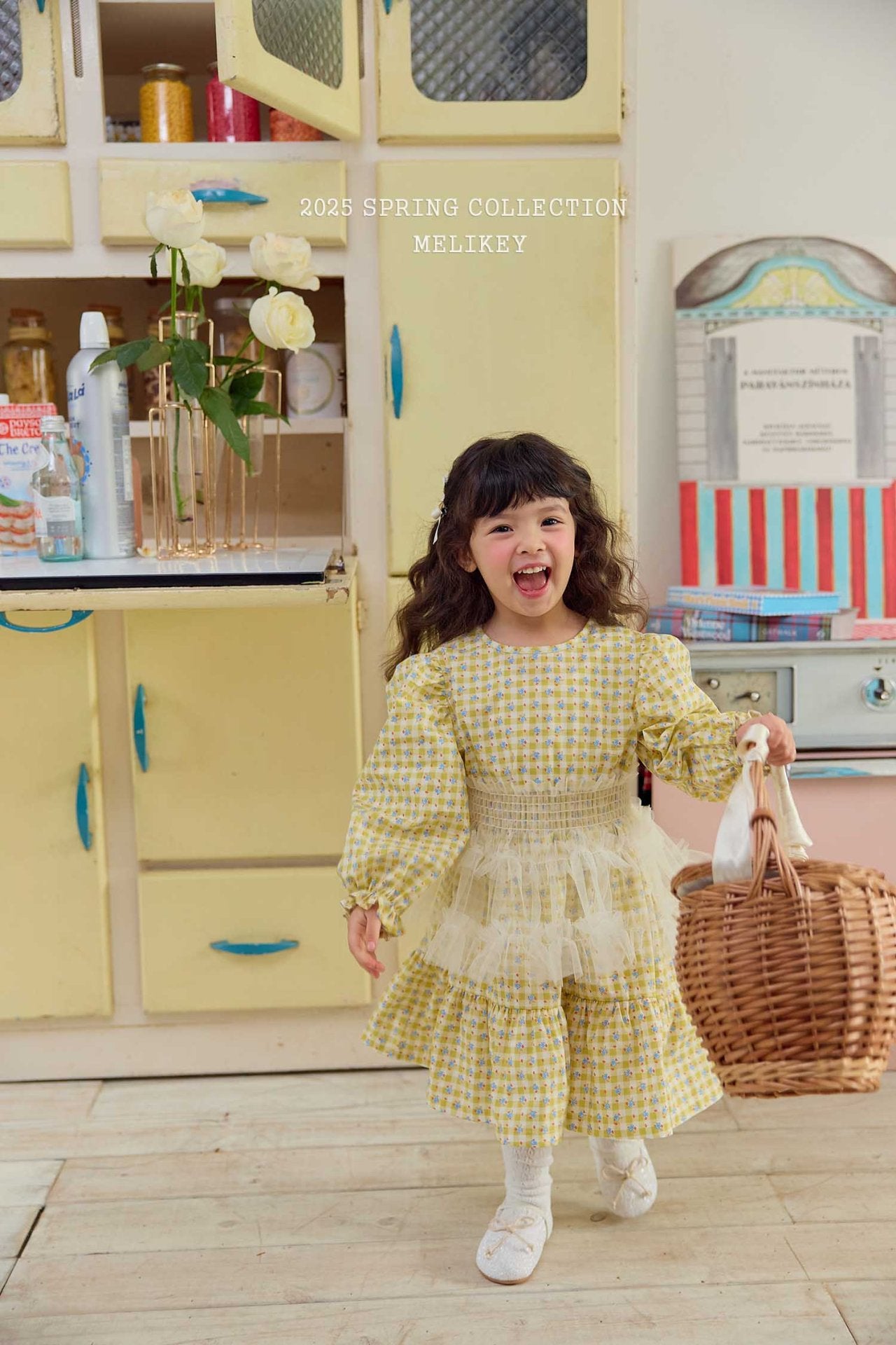 Check Floral Dress [S(2-3yr)]