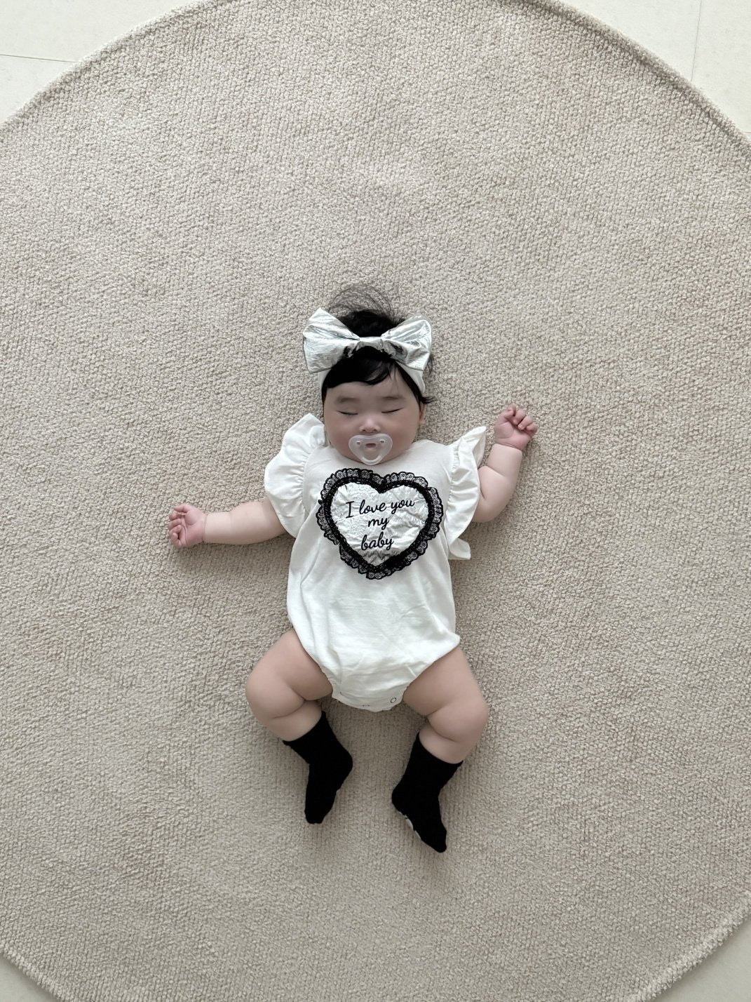 [PRE-ORDER] Lace Heart Body Suit + Hair Band Set