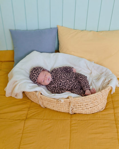 [PRE-ORDER] Little Leopard Body Suit + Bonnet Set