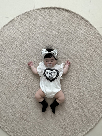 [PRE-ORDER] Lace Heart Body Suit + Hair Band Set