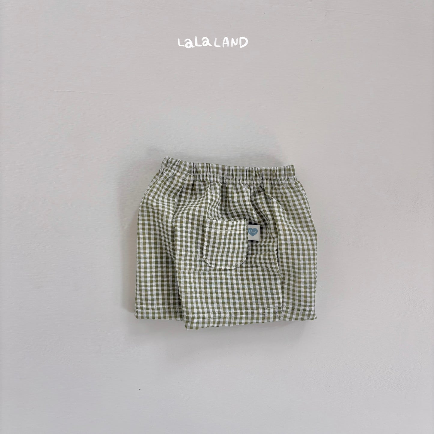 Check Baby Shorts [Olive/6m]