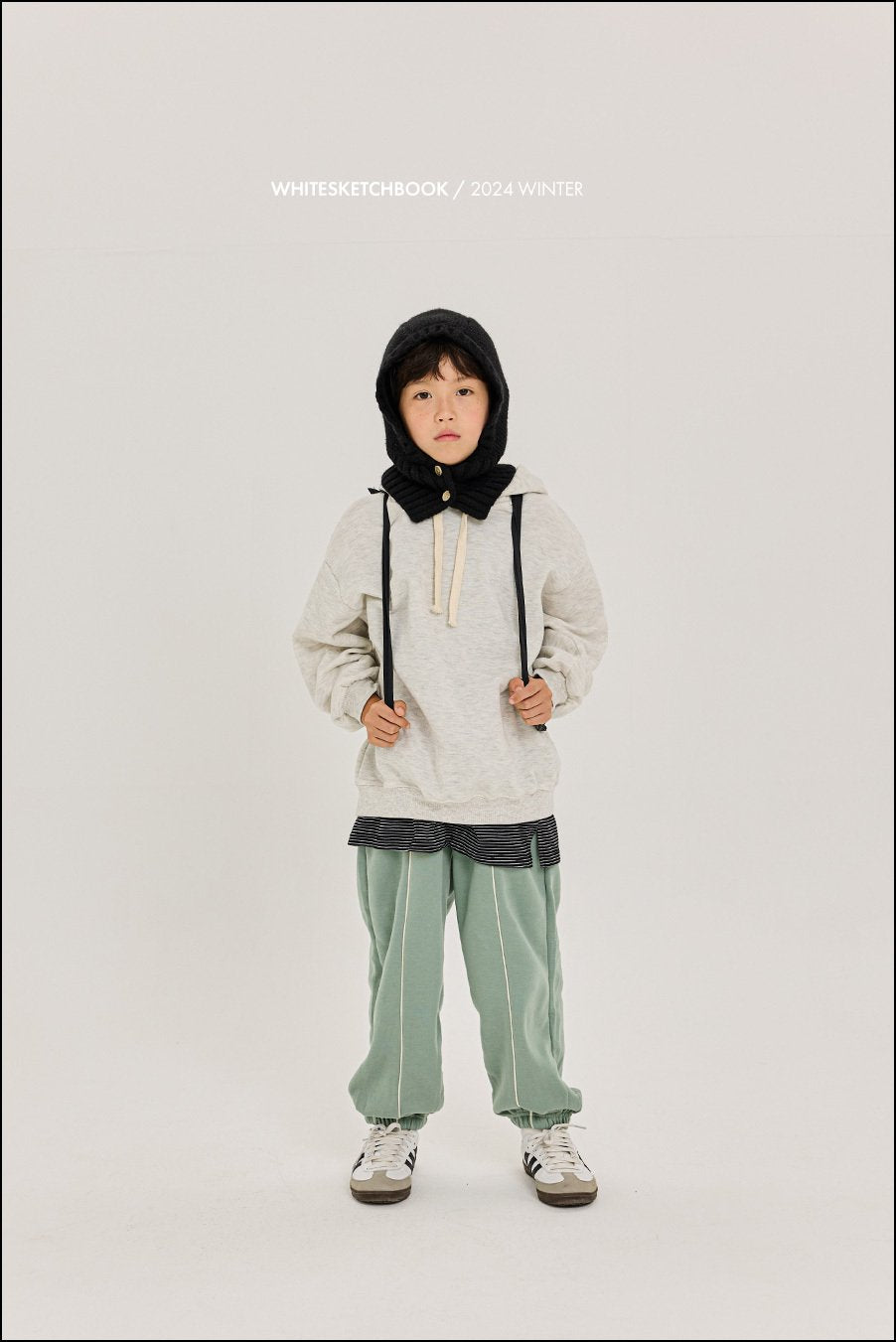 Piping Jogger Pants [Khaki Green/5/S(2-3yr)]