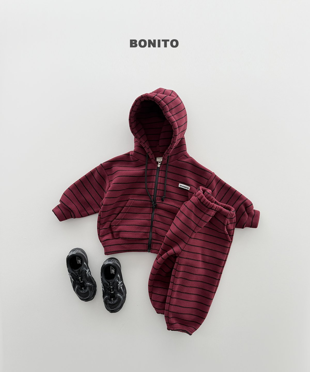 [PRE-ORDER] We Stripe Hoodie Jacket Bottom Set