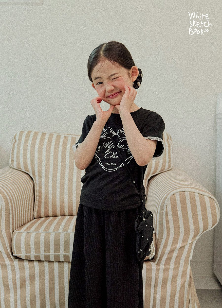 [PRE-ORDER] Ribbon Lace Shirring T-Shirts