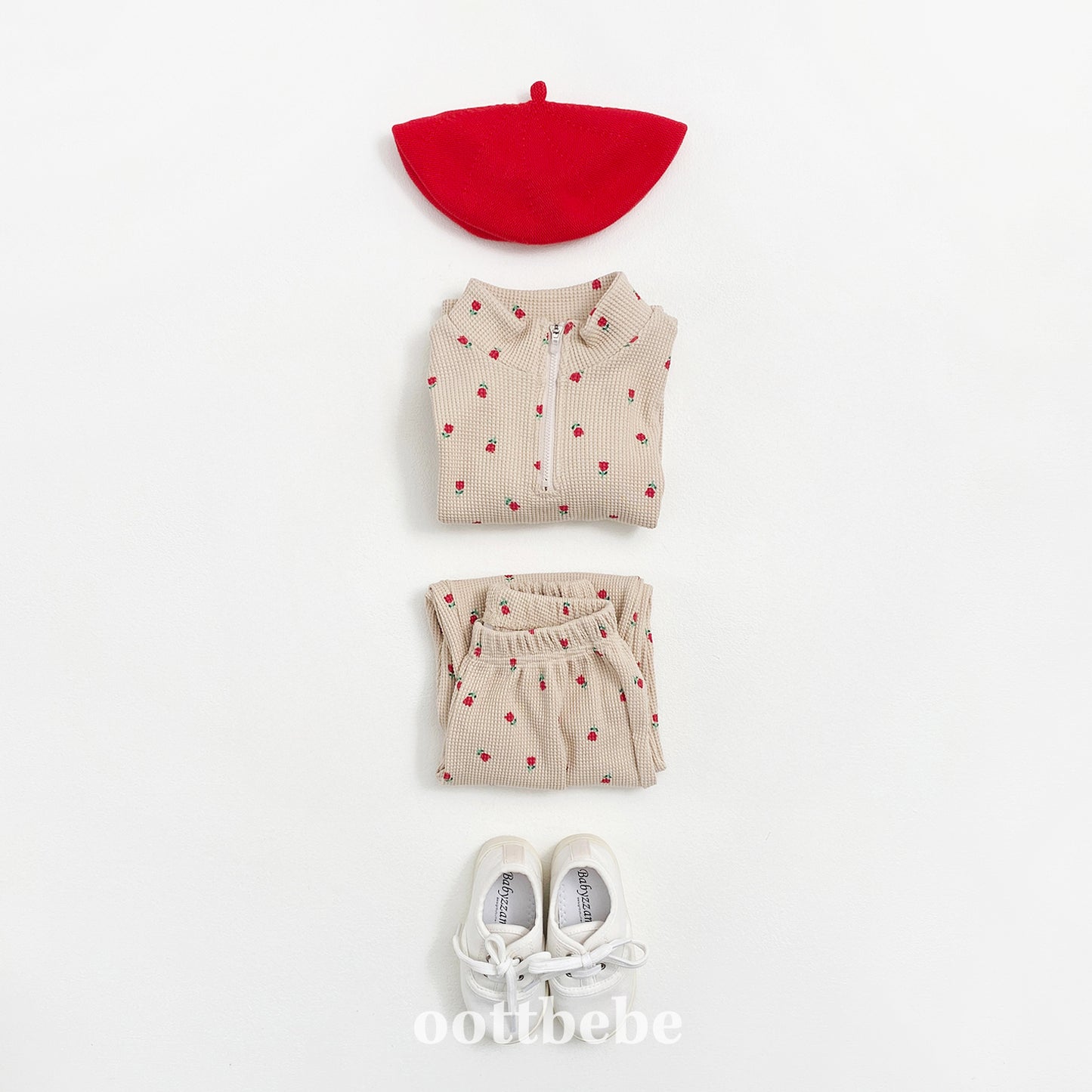 [PRE-ORDER] Sweet Waffle Anorak Top Bottom Set