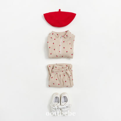 [PRE-ORDER] Sweet Waffle Anorak Top Bottom Set