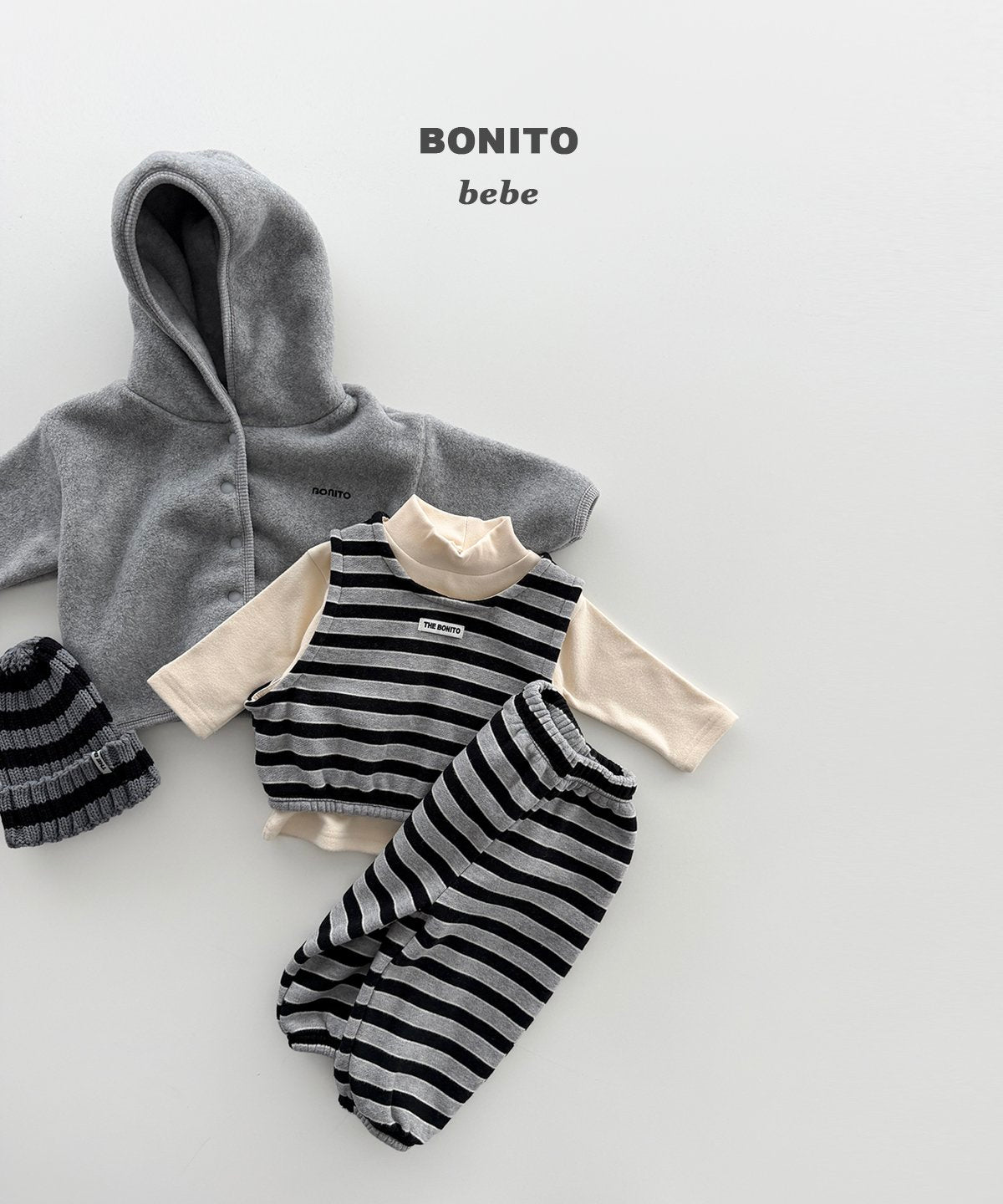 [PRE-ORDER] Baby Stripe Vest Bottom Set