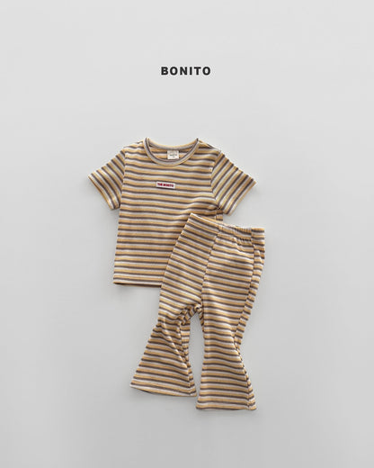 [PRE-ORDER] Slim Stripe Top Bottom Set