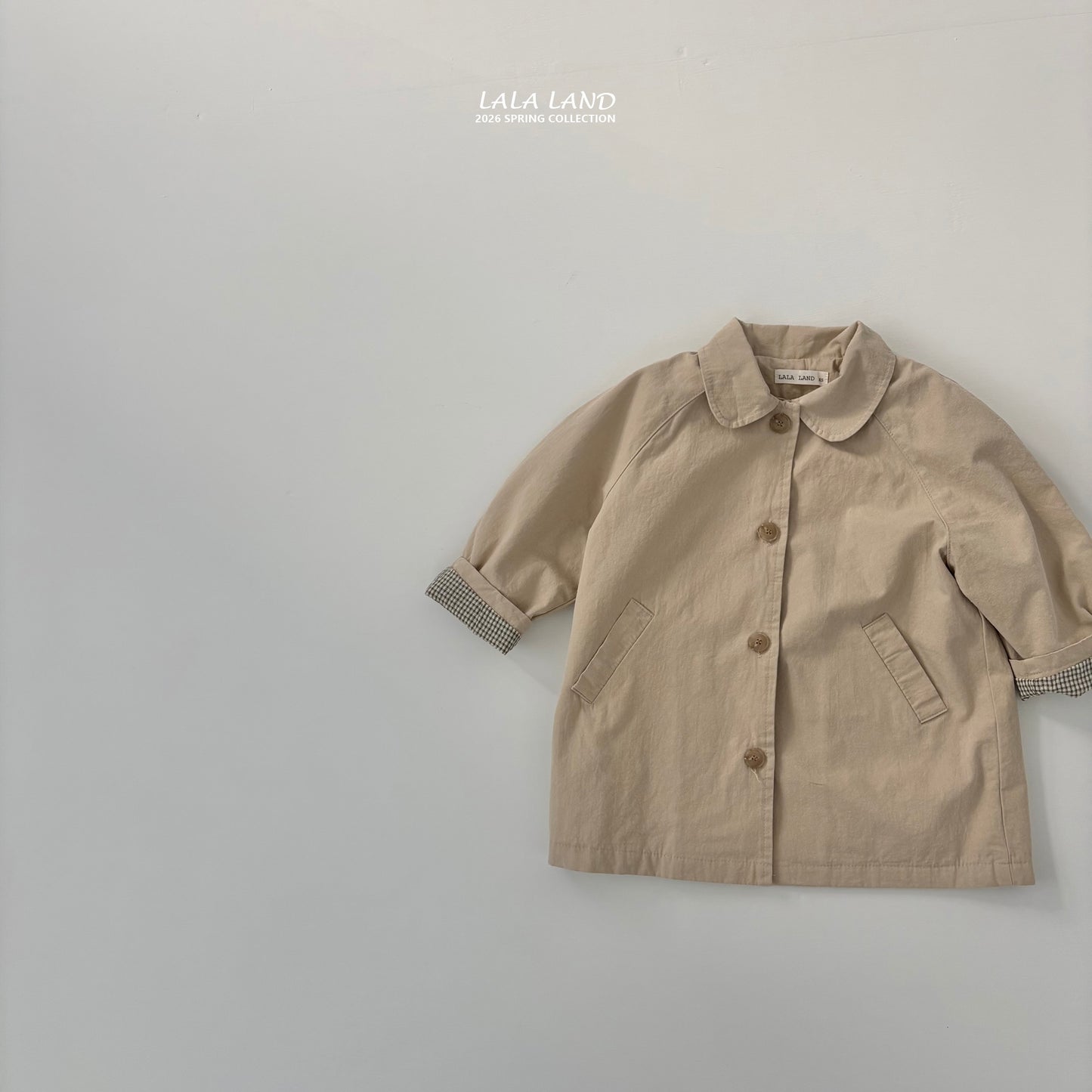Spring Trench Coat [Cream/M(3-4yr)]