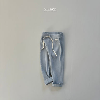 Cozy Ribbed Leggings [Blue, Beige/M(3-4yr)]