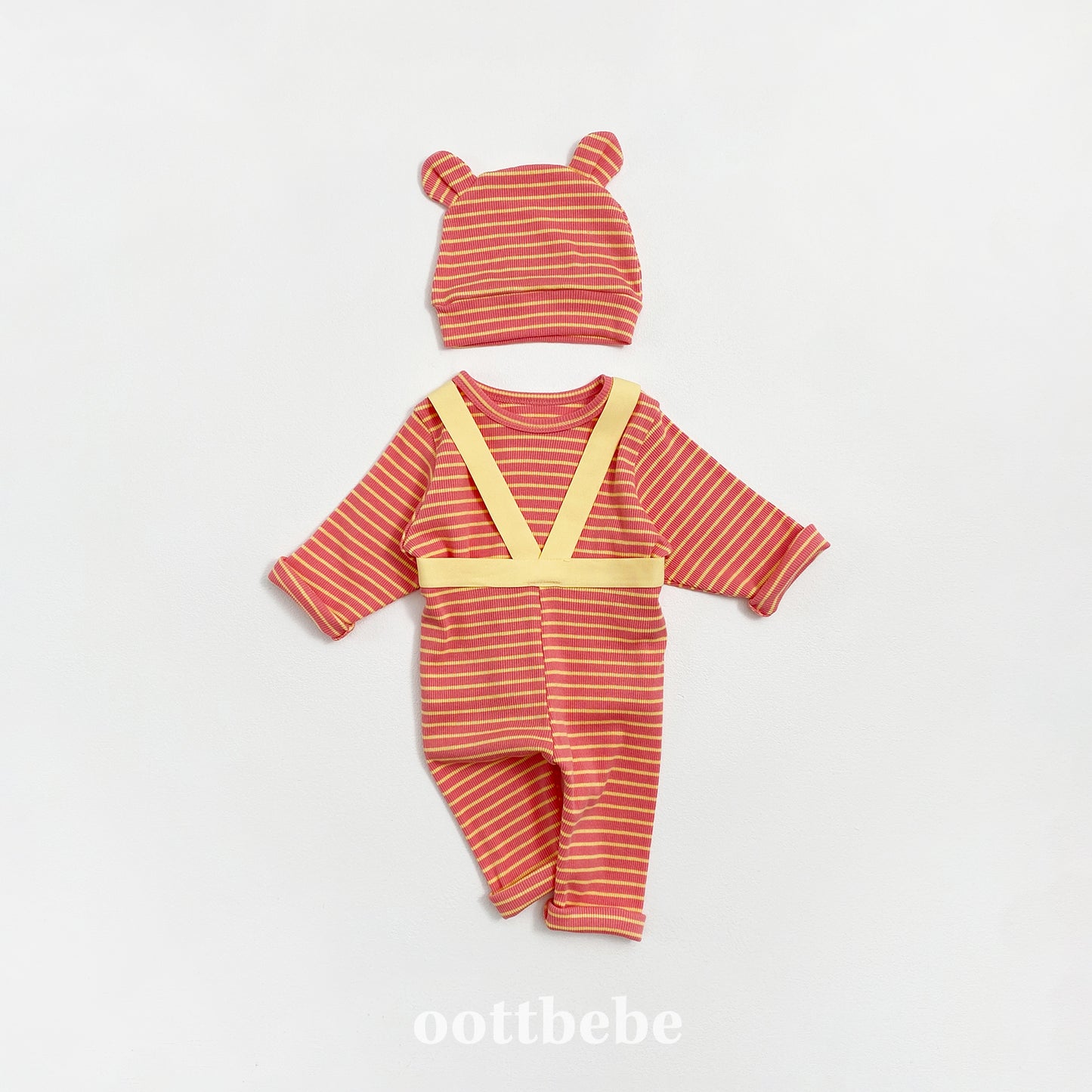 [PRE-ORDER] Macaroon Suspender Baby Top Bottom Set