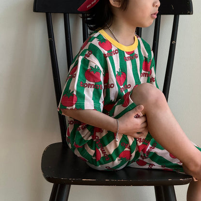 Summer Loose Fit Cotton Home Wear Set