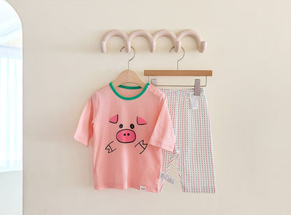 Animal Mesh 3/4 Home Wear Set