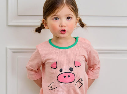 Animal Mesh 3/4 Home Wear Set