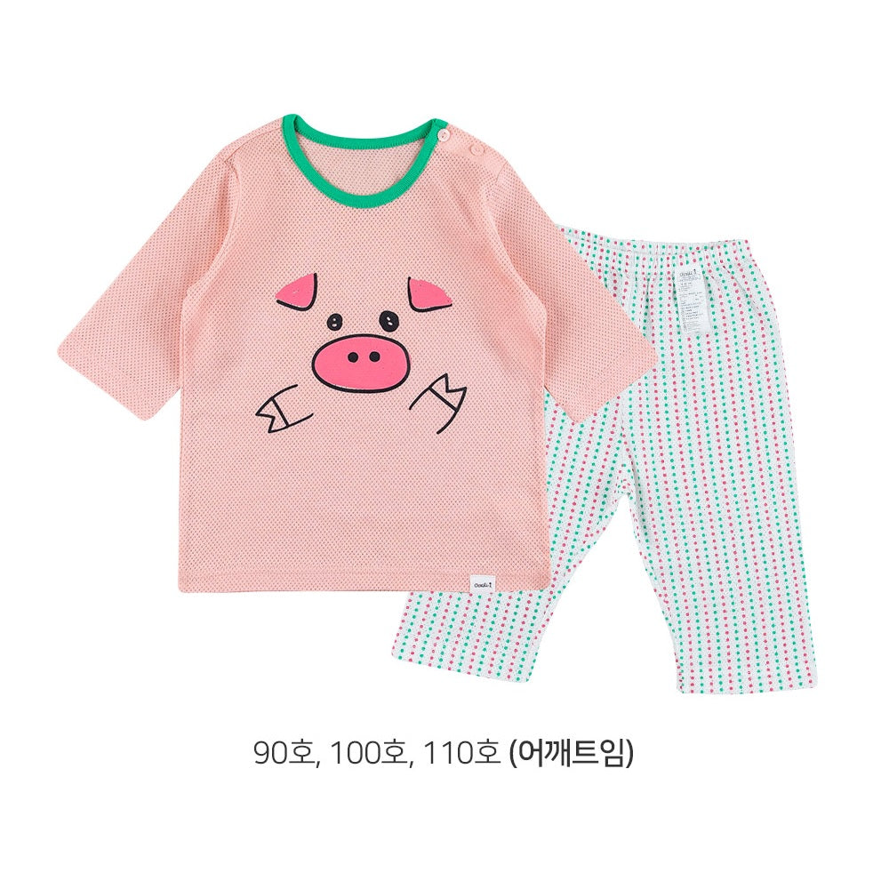 Animal Mesh 3/4 Home Wear Set