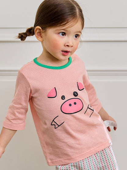 Animal Mesh 3/4 Home Wear Set