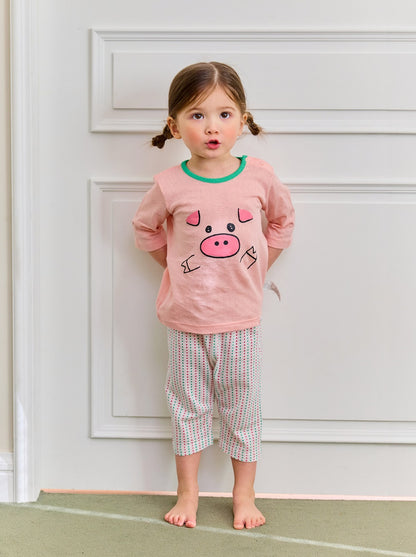 Animal Mesh 3/4 Home Wear Set