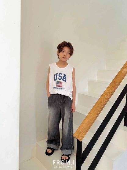 USA T-Shirts [Ivory/S(3-4yr)]