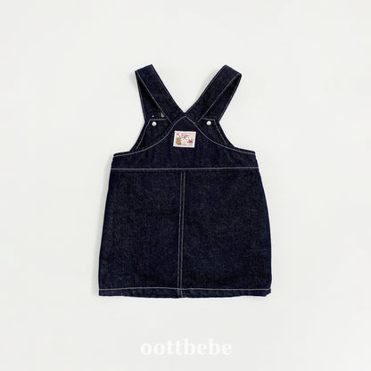 [PRE-ORDER] Denim Suspender Dress