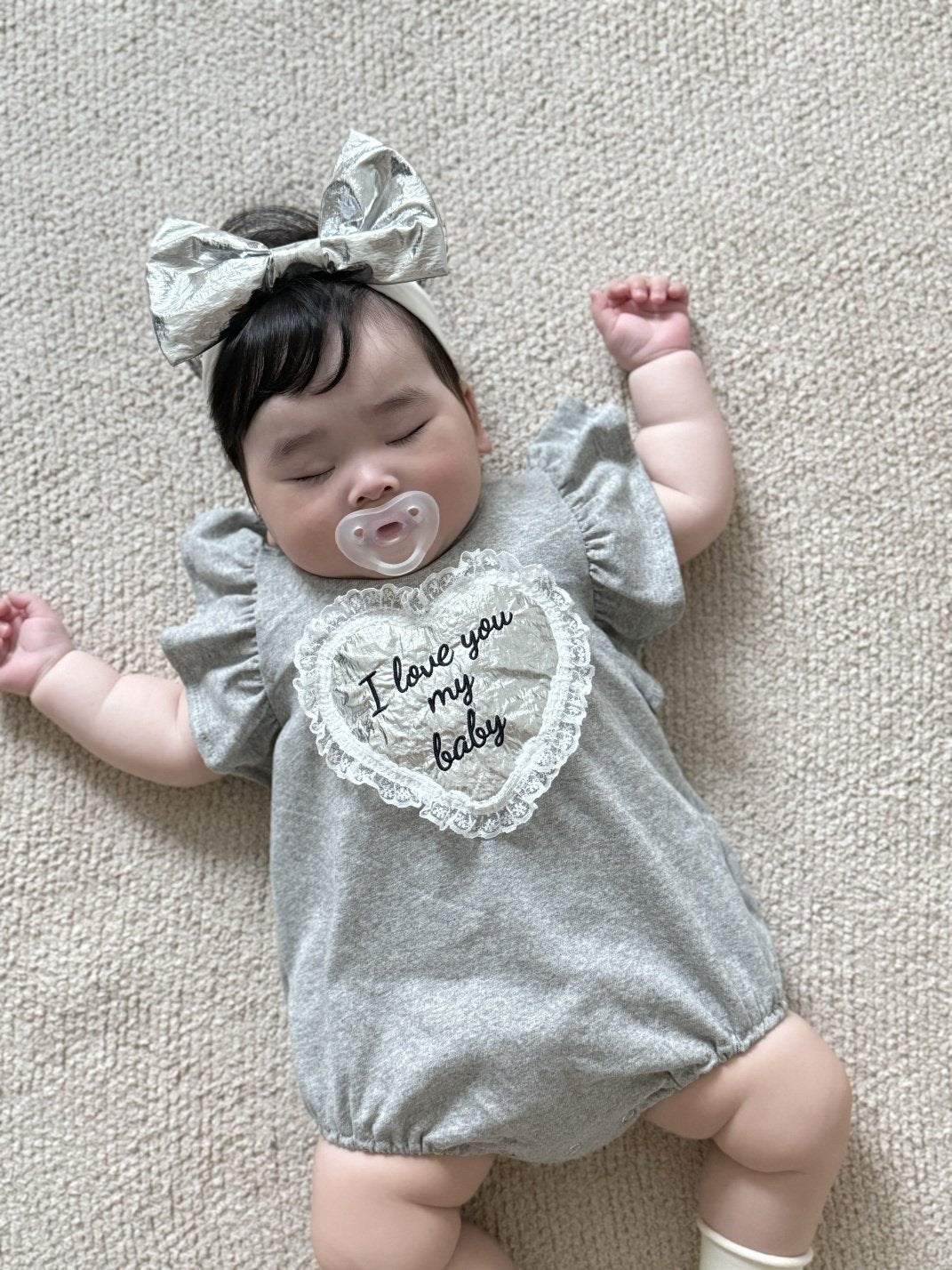 [PRE-ORDER] Lace Heart Body Suit + Hair Band Set