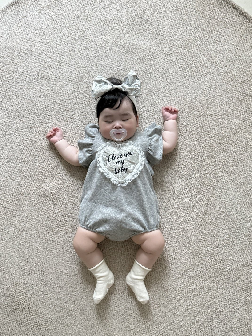 [PRE-ORDER] Lace Heart Body Suit + Hair Band Set