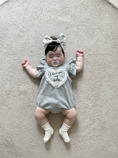 [PRE-ORDER] Lace Heart Body Suit + Hair Band Set