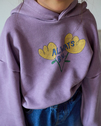 [PRE-ORDER] Yellow Floral Crop Hoodie Sweatshirts