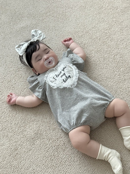 [PRE-ORDER] Lace Heart Body Suit + Hair Band Set
