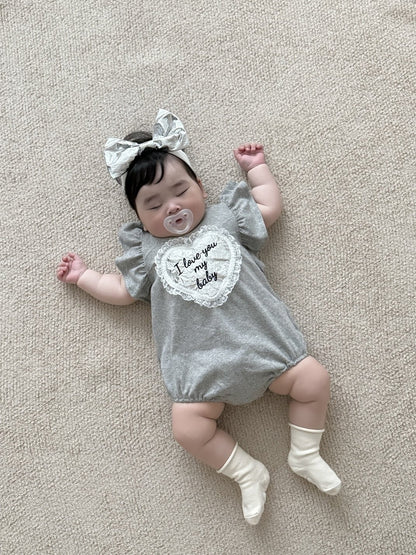 [PRE-ORDER] Lace Heart Body Suit + Hair Band Set
