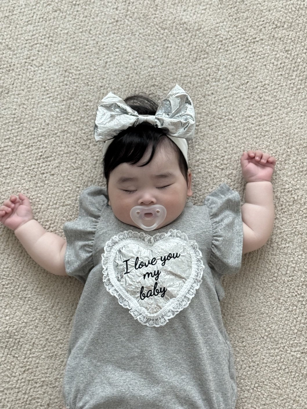 [PRE-ORDER] Lace Heart Body Suit + Hair Band Set