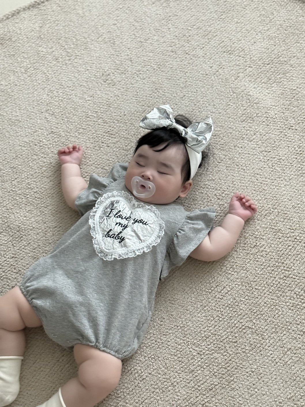 [PRE-ORDER] Lace Heart Body Suit + Hair Band Set